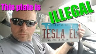 This license plate is illegal in illinois! Find out why.......