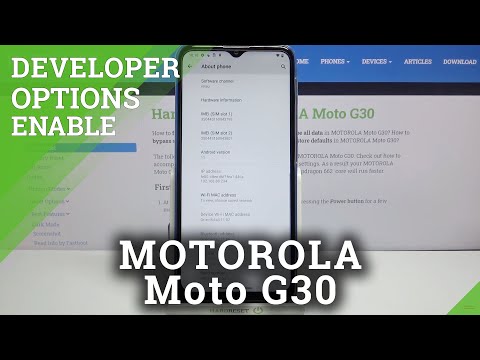 Motorola Moto G30 Enable Developer Options / Activate USB Debugging