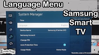 How to change the language on Samsung Smart TV