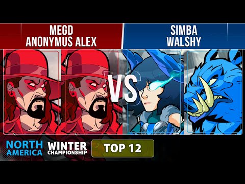 megd & Anonymus Alex VS Simba & Walshy - Top 12 - NA - Brawlhalla Winter Championship 2022