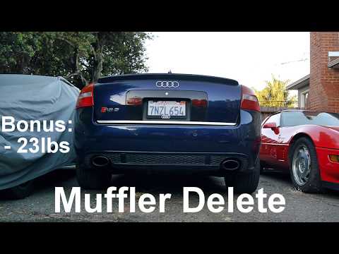 2003 C5 RS6 Muffler Delete DIY