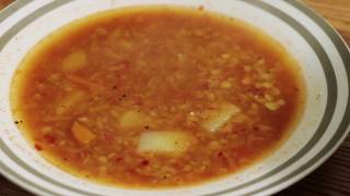 מתכון למרק עדשים כתומות - מתכון דרוזי מסורתי