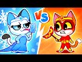 Hot VS Cold Food Challenge ️ Baby Learns Opposites Kids Cartoons Songs By Toonzey Friends