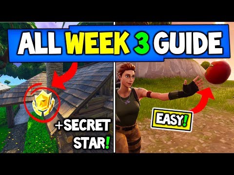 Fortnite WEEK 3 CHALLENGES GUIDE! - SECRET BATTLE STAR LOCATION + TOMATO THROW + MORE (Season 6)