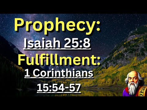 Prophecy: (Isaiah 25:8) Fulfillment: (1 Corinthians 15:54-57) "Swallowing up Death"  ✝️