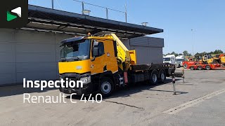 Renault C 440 6X2 HYVA 50T/M Crane 6 Extensions Lift+Steering Axle Euro kamion platforma | Slika 4 - Autoline