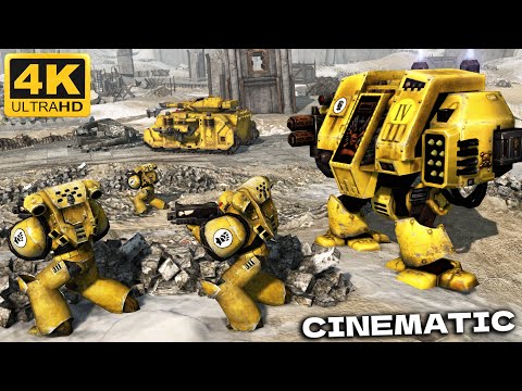 WARHAMMER 40K CINEMATIC BATTLE - Imperial Fists vs Tau Empire (4K)