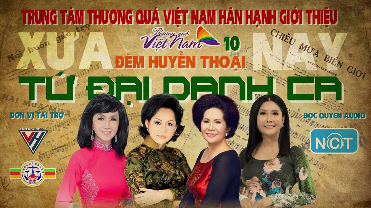 Liveshow Tứ Đại Danh Ca, Phương Dung, Giao Linh, Trang Mỹ Dung, Họa Mi, Nhạc Lính Hải NGoại Hay Nhất