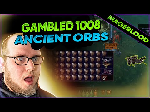 1008 Ancient Orb Gamble Mageblood or HeadHunter? | Path of Exile