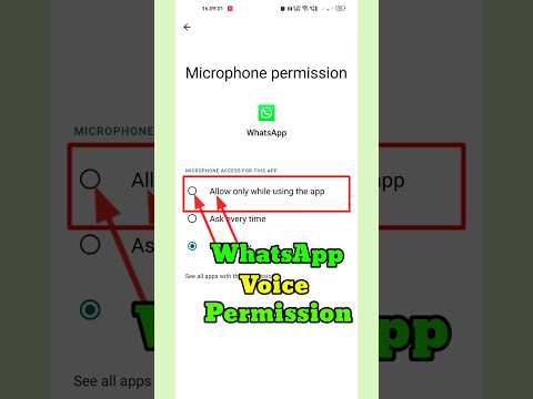 Whatsapp voice allow || WhatsApp Voice Permission On kaise kare ||#shorts #viral