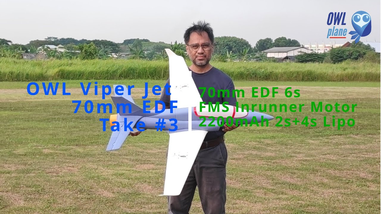 OWL ViperJet 6s 70mm EDF - FMS Inrunner Motor - Take #3