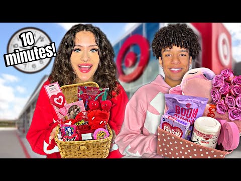 BOYFRIEND vs GIRLFRIEND Valentine’s Day Basket CHALLENGE!!