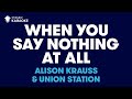 When You Say Nothing At All in the Style of ...