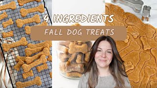 HOMEMADE DOG TREATS | Under 30 minutes and Under $5 | Fall Pumpkin Peanut Butter Dog Treat Recipe