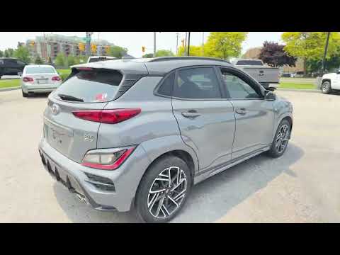 2023 Hyundai Kona 1.6T N Line AWD in Gray for sale at Finch Chrysler Dodge Jeep Ram Ltd in London, ON