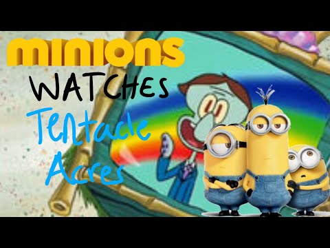 Minions (Kevin,Stuart, and Bob) watches Tentacle Acres