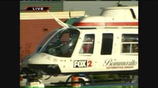 Santa Claus Arrives in a Helicopter