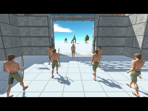 Archers Defend The Castle Against Carnivore Dinosaurs - Animal Revolt Battle Simulator