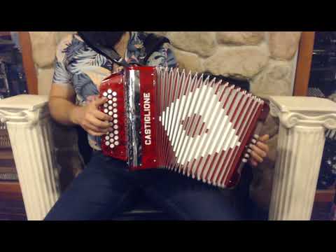 CAST509CR - Red Castiglione Diatonic Button Accordion CFBb MM 31 12 $799