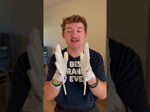 Testing The WORLDS STICKIEST NFL FOOTBALL GLOVES #nfl #shorts #sports #nflfootball #firststringshow