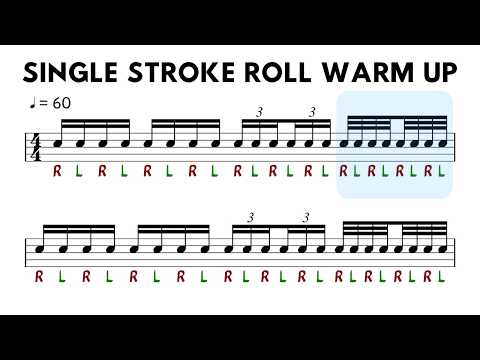5-Minute Single Stroke Roll Drum Warm Up