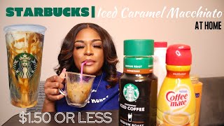 4 INGREDIENTS | HOW TO MAKE STARBUCKS ICED CARAMEL MACCHIATO UNDER $1.50