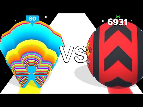 Speed Roll VS Layer Runner 3D: ASMR Gameplay ❌ Freeplay, Max Level