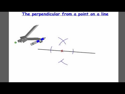 The perpendicular from a point on a line