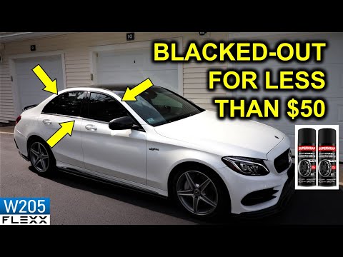 SUPERWRAP chrome window trim step by step on C300 (W205) Mercedes