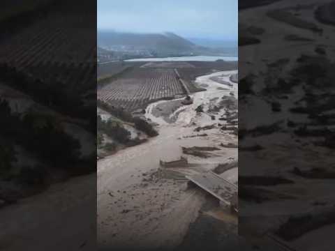 Colapso de puente interrumpe ruta entre Vicuña y La Serena