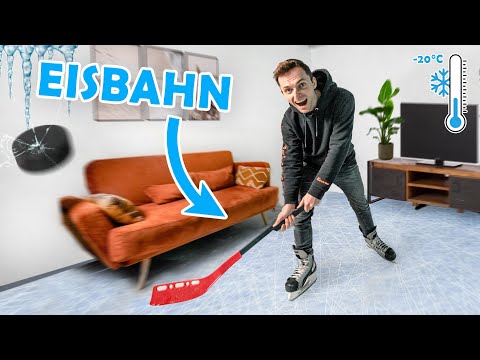 EISBAHN in der Wohnung - das hätten wir zu Hause nie gedurft!