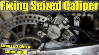Fixing seized motorcycle caliper. Suzuki DRZ400SM