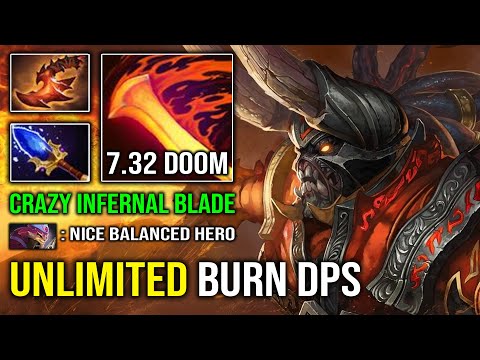 NEW 7.32 Aghanim Doom AoE Mute Unlimited Infernal Burn DPS Solo Mid Carry EPIC Dota 2