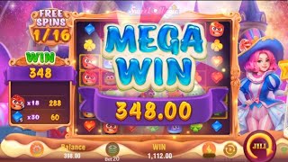 Sweet magic slot game free bonus game big win 
