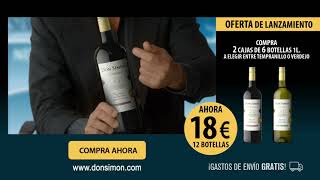 Don Simon Nueva botella DON SIMON de 1 litro, ¡tinto tempranillo y blanco verdejo! anuncio