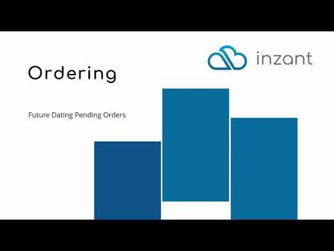 Inzant Sales iPad - Ordering- Future dating or Pending orders
