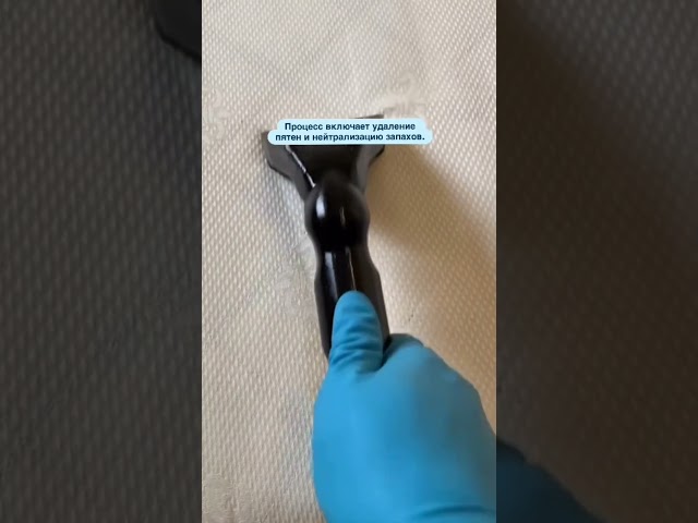 Процесс химчистки матраса