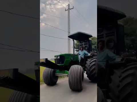 John Deere Tractor with Modified Tyres, Hood, Bumper & Heavy-Duty Hook | Ultimate Power Upgrade