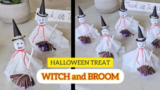 DIY Halloween Treat I Witch and Broom #festival #diy #celebration