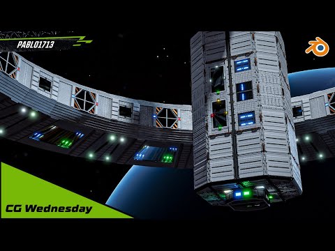 Space Station with thriller vibes - Blender animation by pablo1713