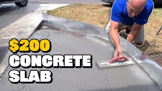 Simplest Way to Mix and Pour a Concrete Slab