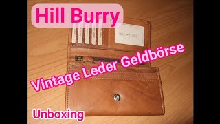 Hill Burry Vintage Leder Geldbörse Portemonnaie Unboxing
