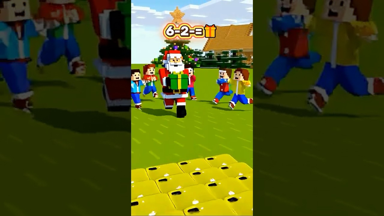 1000 Christmas Dominoes Fall… and Santa Appears With a Gift! 🎅🎁 #shorts