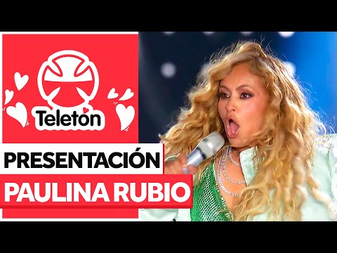 ¡UNA ROCKSTAR! Paulina Rubio cantó en el cierre de Teletón 2025
