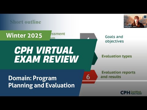 CPH Exam Review - Program Planning and Evaluation