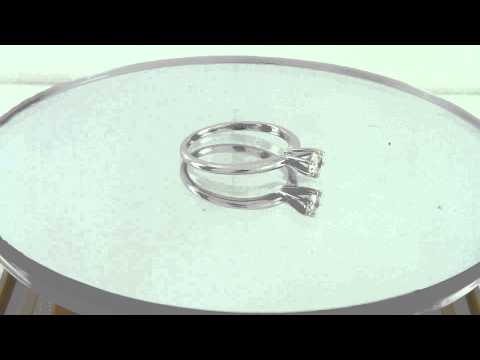 Estate 0.30Ct 14K White Gold Round Diamond Solitaire Engagement Ring Certified