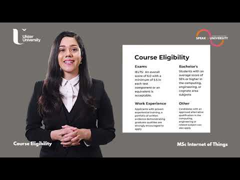 MSc Internet of Things - Course Eligibility - Ulster University (UK)