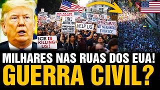 EUA À BEIRA DA GUERRA CIVIL? Protestos EXPLODEM e Trump perde o controle 😱 🇺🇸