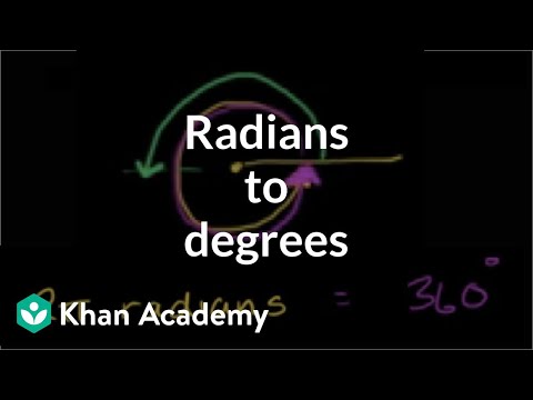 Radians To Degrees Video Trigonometry Khan Academy Radians To Degrees Video Trigonometry Khan Academy