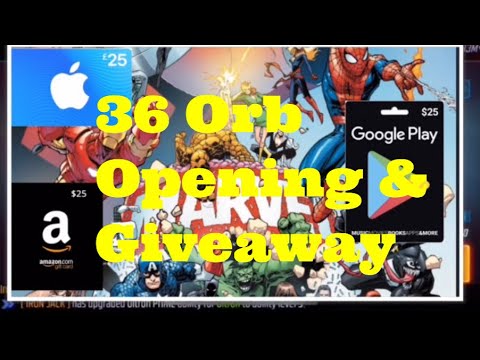 Giveaway + 36 x Red Star Orb Opening For Agent Coulson Increased Rate (10%) - Marvel Strike Force